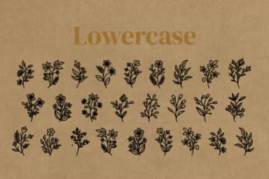 Flowering by Letterayu — Dingbats Font — thumbnail 2
