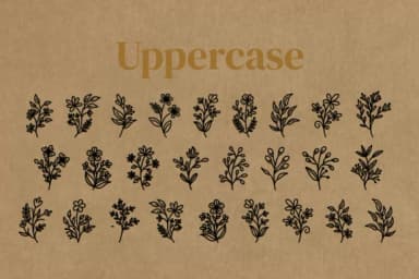 Flowering by Letterayu — Dingbats Font — thumbnail 3