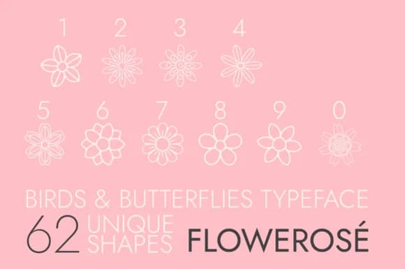 Flowerose by Minimalistartstudio — Dingbats Font