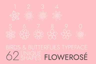 Flowerose by Minimalistartstudio — Dingbats Font — thumbnail 1