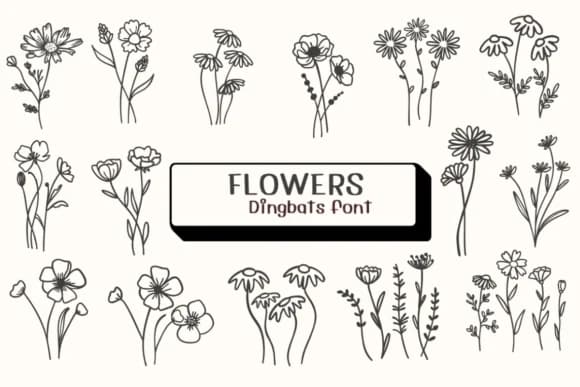Flowers by Ketsarin — Dingbats Font