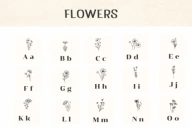 Flowers by Ketsarin — Dingbats Font — thumbnail 2