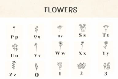 Flowers by Ketsarin — Dingbats Font — thumbnail 3