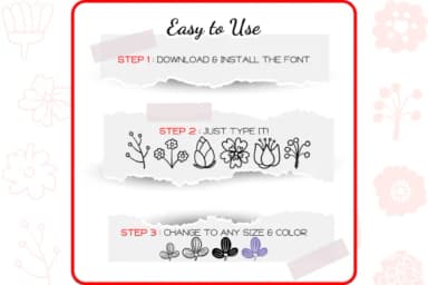 Flowers by WADLEN — Dingbats Font — thumbnail 4