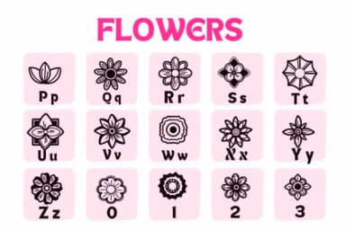 Flowers by Suphitchaya — Dingbats Font — thumbnail 3