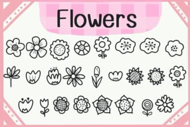 Flowers by Foam-Design Store — Dingbats Font — thumbnail 1