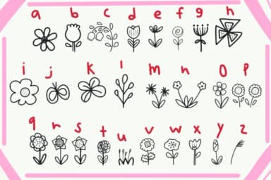 Flowers by Foam-Design Store — Dingbats Font — thumbnail 3