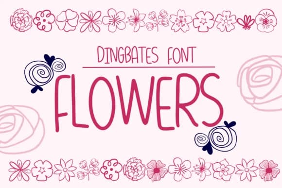 Flowers by Sirinart — Dingbats Font