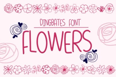 Flowers by Sirinart — Dingbats Font — thumbnail 1