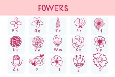 Flowers by Sirinart — Dingbats Font — thumbnail 3