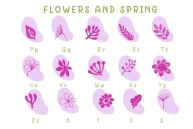 Flowers and Spring by Pui Art — Dingbats Font — thumbnail 3