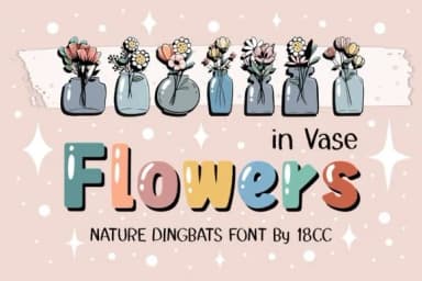Flowers in Vase by DREAMs Soul G. — Dingbats Font — thumbnail 1