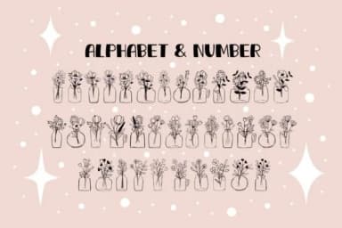 Flowers in Vase by DREAMs Soul G. — Dingbats Font — thumbnail 2