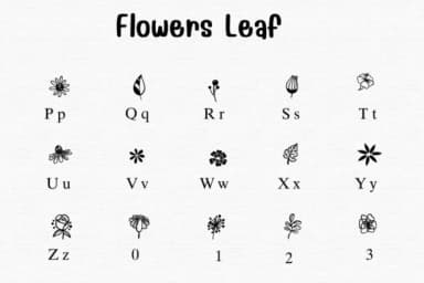 Flowers Leaf by Sontaya — Dingbats Font — thumbnail 3