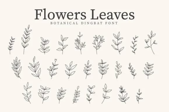 Flowers Leaves by CraftedType Studio — Dingbats Font