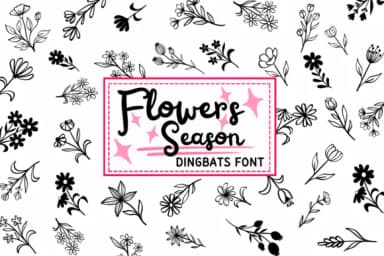 Flowers Season by PraewDesigns — Dingbats Font — thumbnail 1