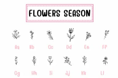 Flowers Season by PraewDesigns — Dingbats Font — thumbnail 2