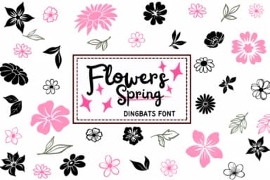 Flowers Spring by PraewDesigns — Dingbats Font — thumbnail 1