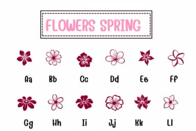 Flowers Spring by PraewDesigns — Dingbats Font — thumbnail 2