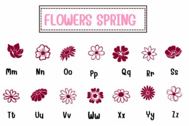 Flowers Spring by PraewDesigns — Dingbats Font — thumbnail 3