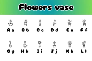 Flowers Vase by Chonada — Dingbats Font — thumbnail 2