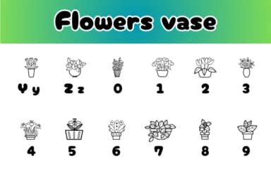 Flowers Vase by Chonada — Dingbats Font — thumbnail 4