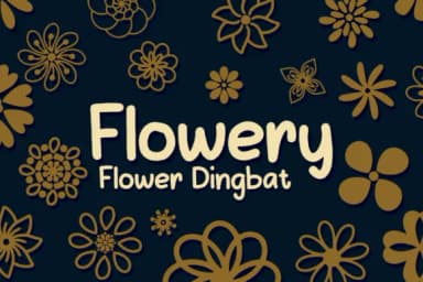 Flowery by Letterayu — Dingbats Font — thumbnail 1