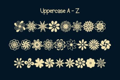 Flowery by Letterayu — Dingbats Font — thumbnail 2