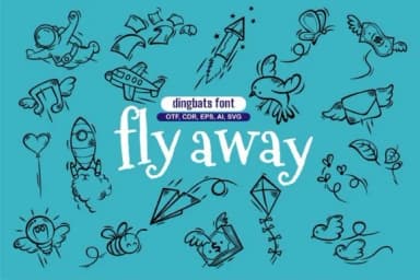 Fly Away by Onoborgol — Dingbats Font — thumbnail 1