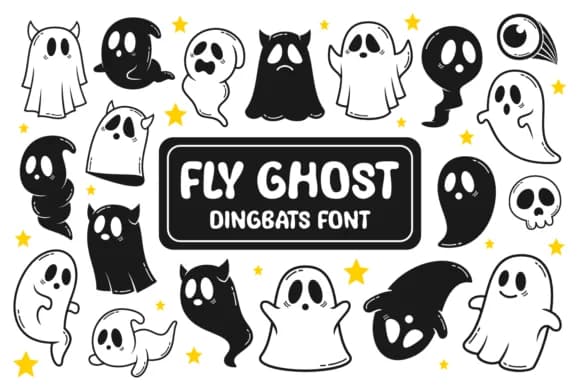 Fly Ghost by Situjuh — Dingbats Font