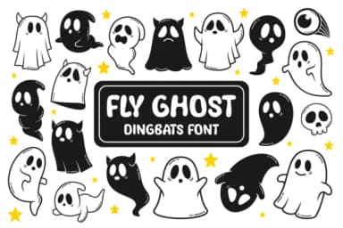 Fly Ghost by Situjuh — Dingbats Font — thumbnail 1