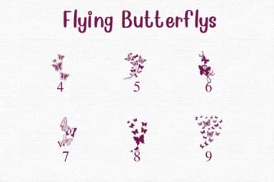 Flying Butterflies by Nongyao — Dingbats Font — thumbnail 4