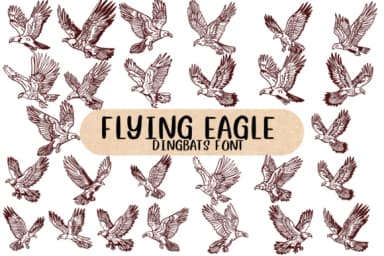 Flying Eagle by Nongyao — Dingbats Font — thumbnail 1