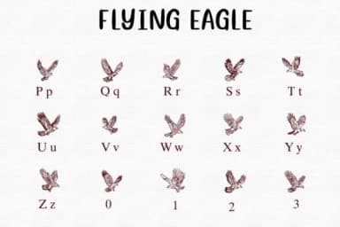 Flying Eagle by Nongyao — Dingbats Font — thumbnail 3
