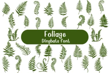Foliage by Nongyao — Dingbats Font — thumbnail 1