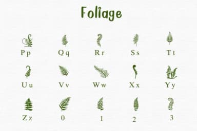 Foliage by Nongyao — Dingbats Font — thumbnail 3