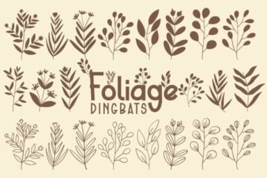 Foliage by Font-Tastic — Dingbats Font — thumbnail 1