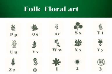 Folk Floral Art by Apiwat Type — Dingbats Font — thumbnail 3