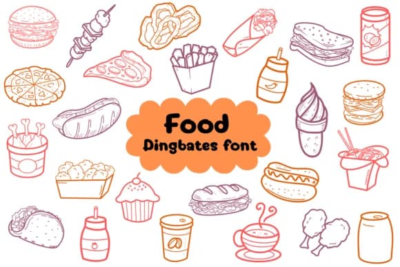 Food by Natchuta — Dingbats Font