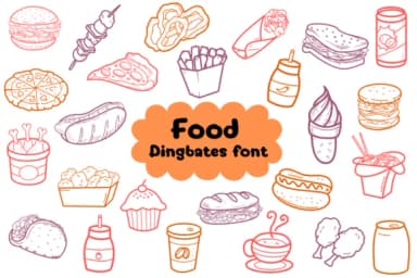 Food by Natchuta — Dingbats Font — thumbnail 1