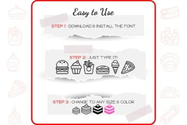 Food Alphabet by WADLEN — Dingbats Font — thumbnail 4