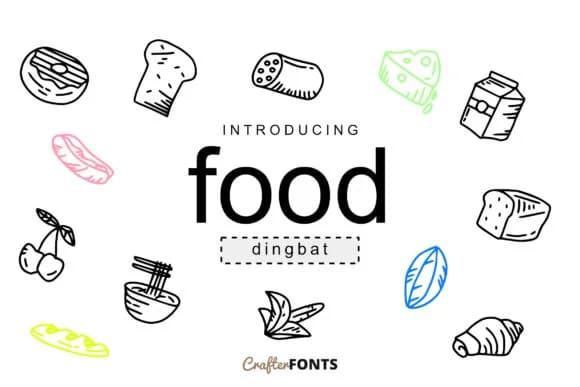 Food Doodle by CrafterFonts — Dingbats Font