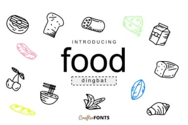 Food Doodle by CrafterFonts — Dingbats Font — thumbnail 1