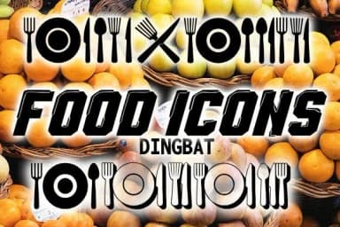 Food Icons by vladimirnikolic — Dingbats Font — thumbnail 1