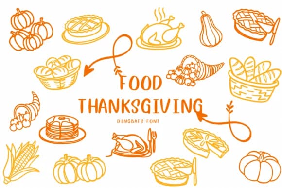 Food Thanksgiving by CHANOK — Dingbats Font