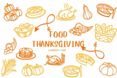 Food Thanksgiving by CHANOK — Dingbats Font — thumbnail 1