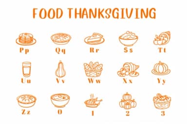 Food Thanksgiving by CHANOK — Dingbats Font — thumbnail 3