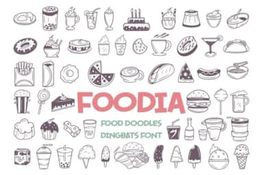Foodia by Dito (7NTypes) — Dingbats Font — thumbnail 1