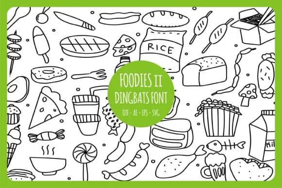 Foodies by edywiyonopp — Dingbats Font