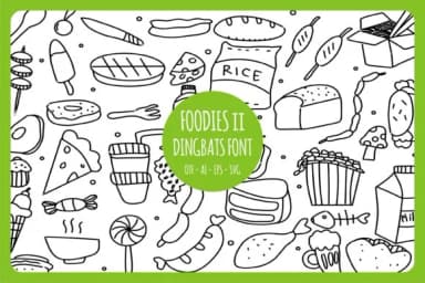 Foodies by edywiyonopp — Dingbats Font — thumbnail 1